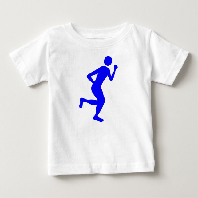 Runner (Male) - Blue Baby T-Shirt (Front)