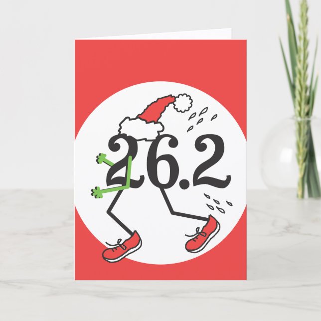 Runner Marathoner Holiday Card (Front)