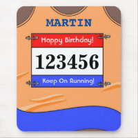 Runner Orange Vest Mouse Mat