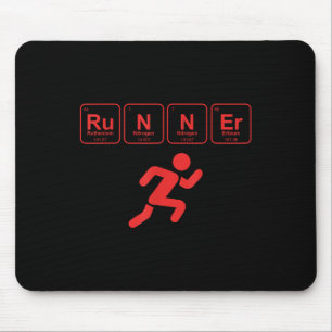 Runner Periodic Table Funny Running Marathon Lover Mouse Mat