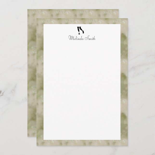 Runner. Personalised Invitation / Stationery Card (Front/Back)