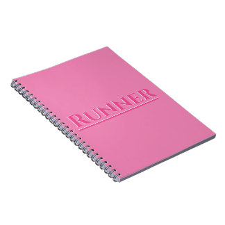 Runner pink script design notebook