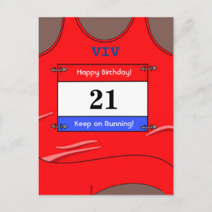 Runner Red Postcard