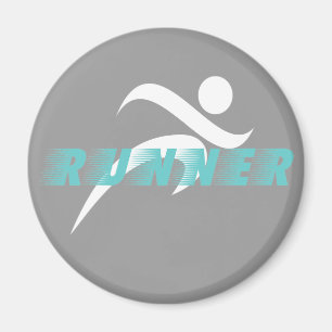 Runner refrigerator magnet