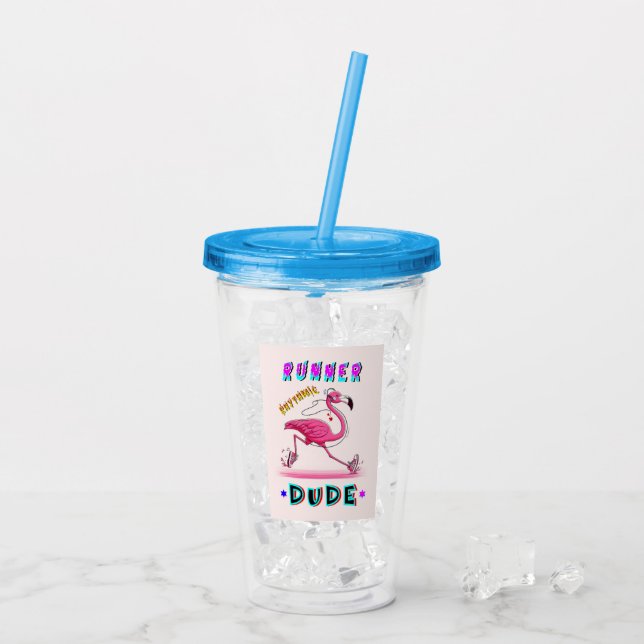 Runner Rhythmic Dude Acrylic Tumbler (Back Ice)