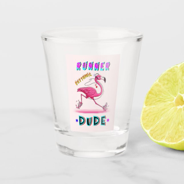 Runner Rhythmic Dude Shot Glass (Front)