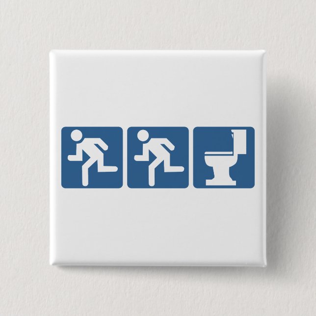 Runner-Runner Flush 15 Cm Square Badge (Front)