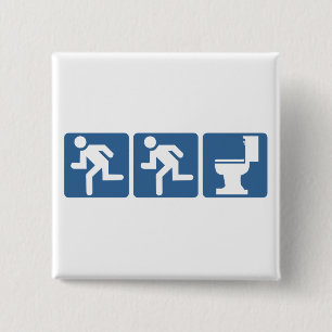 Runner-Runner Flush 15 Cm Square Badge