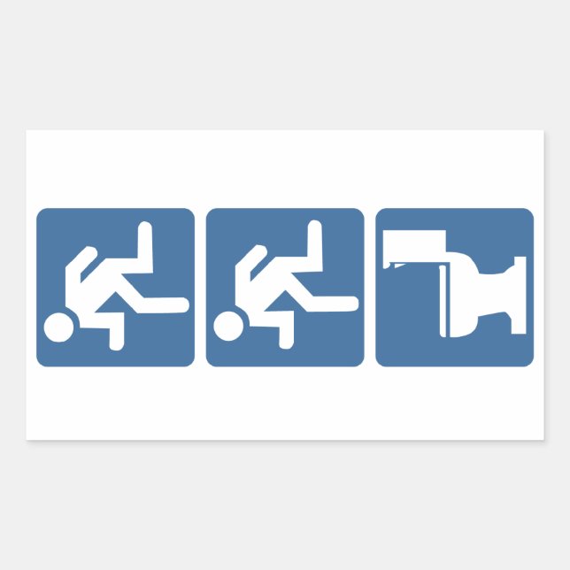 Runner-Runner Flush Rectangular Sticker (Front)