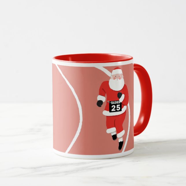 Runner Running Holiday Gift Mug (Front Right)