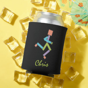 Runner Running Personalised Name Template Can Cooler