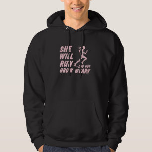 Runner SHE WILL RUN AND NOT GROW WEARY Funny Marat Hoodie