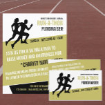 Runner Silhouette, Charity Run-Walk-a-Thon Event Flyer<br><div class="desc">Runner Silhouette,  Charity Run-Walk-a-Thon Event Advertising Flyer by The Business Card Store.</div>