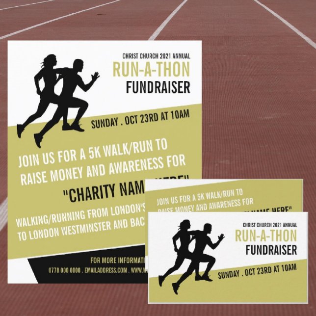 Runner Silhouette, Charity Run-Walk-a-Thon Event Flyer (Creator Uploaded)