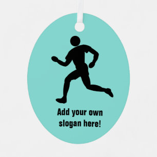 Runner Silhouette - running theme on your colour M Metal Tree Decoration