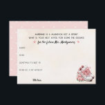 Runner Theme Pink Sneaker Floral Wedding Advice<br><div class="desc">Personalise this watercolor look floral and sneakers runner themed bridal shower wedding advice card with the bride to be's future name. Guest will be delighted to add their marital wisdom to these charming cards. Celebrate the bride-to-be with this beautiful, hand painted look vintage runner-themed design. Elegant, dusty rose pink florals...</div>