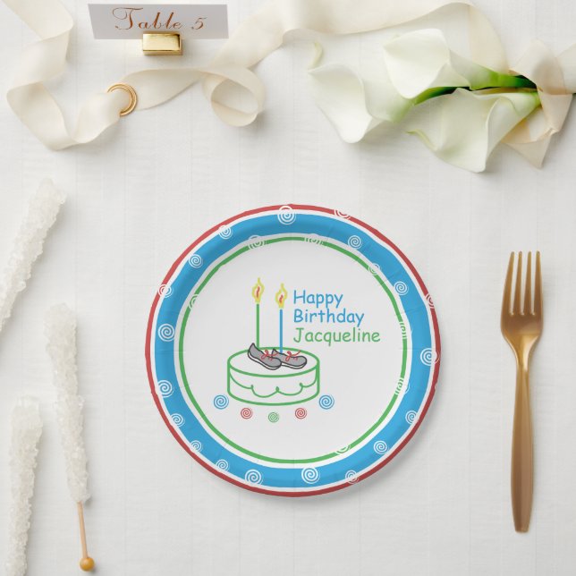 Runner themed © Birthday Party Custom Paper Plate (Wedding)