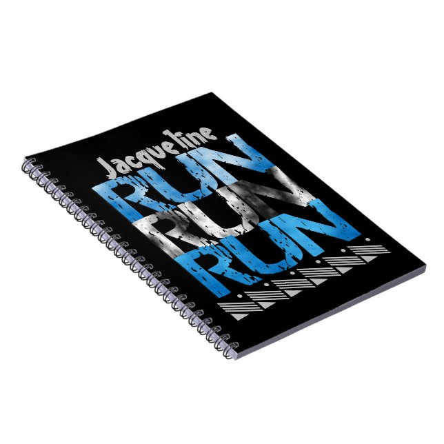 Runner Themed Personalised Option Run Run Run Notebook (Right Side)