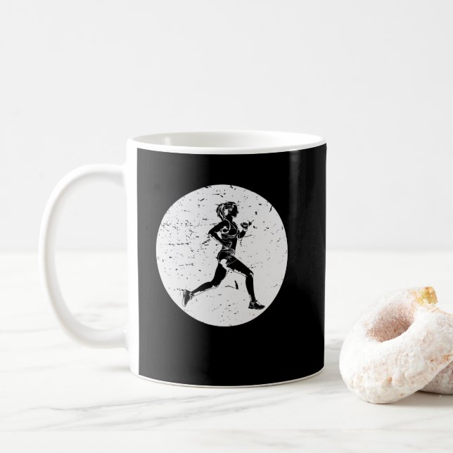 Runner trained for the next long distance coffee mug (With Donut)