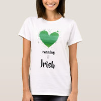 *~*  Runner Watercolor Runner Fitness Irish Heart