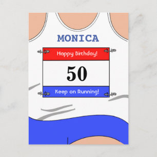 Runner White Top Postcard