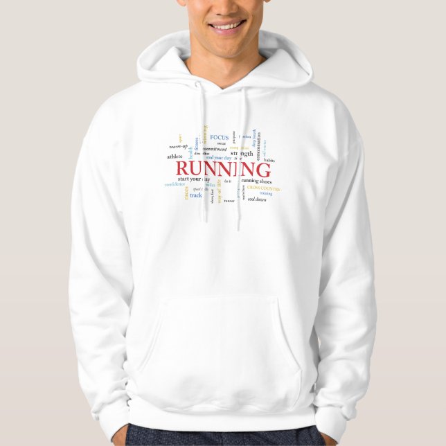 Runner with Words Personalised Hoodie (Front)