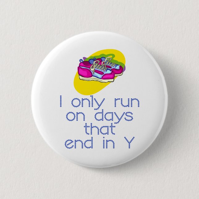 RunnerChick Days 6 Cm Round Badge (Front)