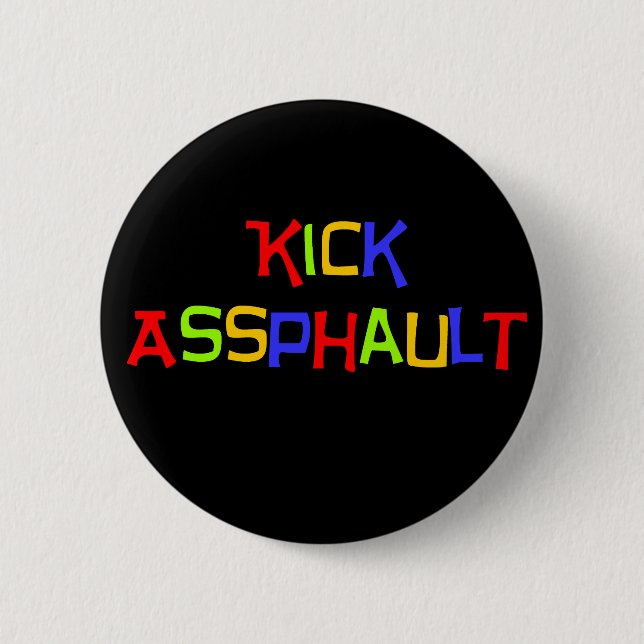 RunnerChick Kick 6 Cm Round Badge (Front)