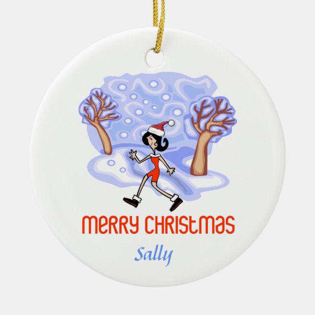 RunnerChick Personalised Ornament (Front)