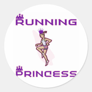 RunnerChick Princess Classic Round Sticker