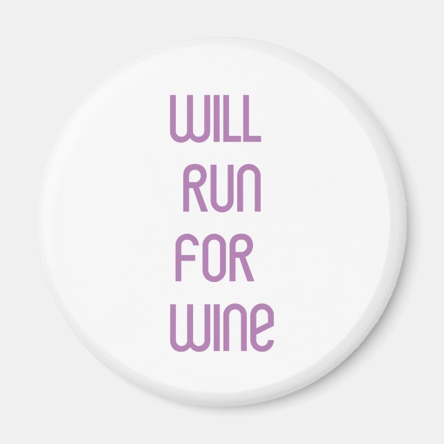 RunnerChick Wine Magnet (Front)