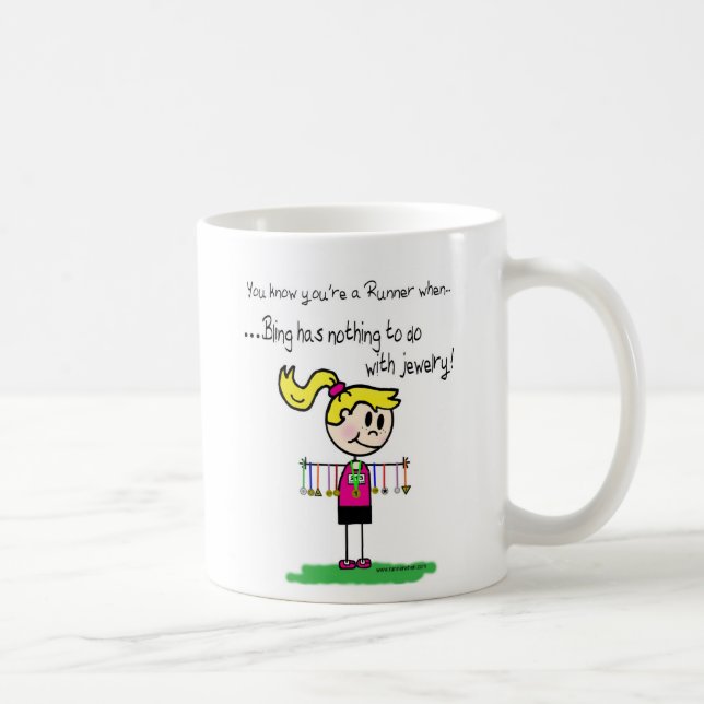 Runner's Bling Coffee Mug (Right)