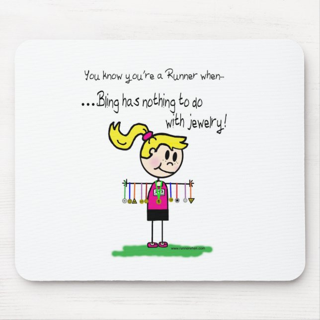 Runner's Bling Mouse Mat (Front)