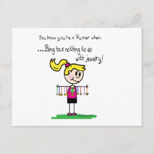 Runner's Bling Postcard