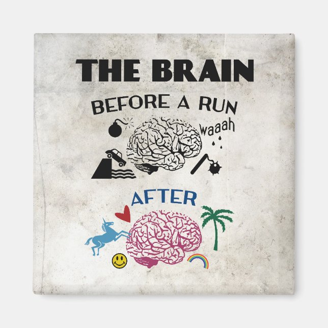 Runners Brain Magnet (Front)