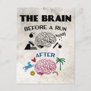 Runners Brain Postcard