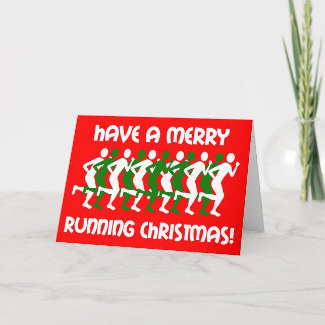 runners Christmas Holiday Card (Front)