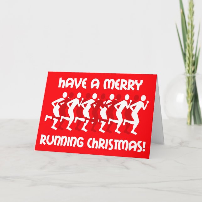 runners Christmas Holiday Card (Front)