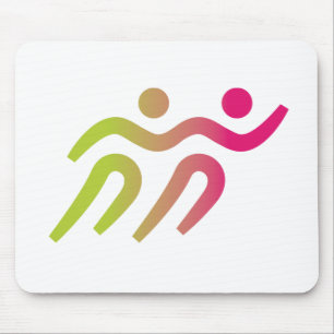 runners group illustration mouse mat