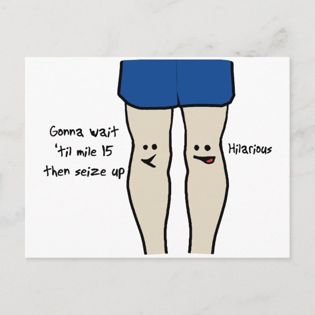 Runners Knees Postcard (Front)