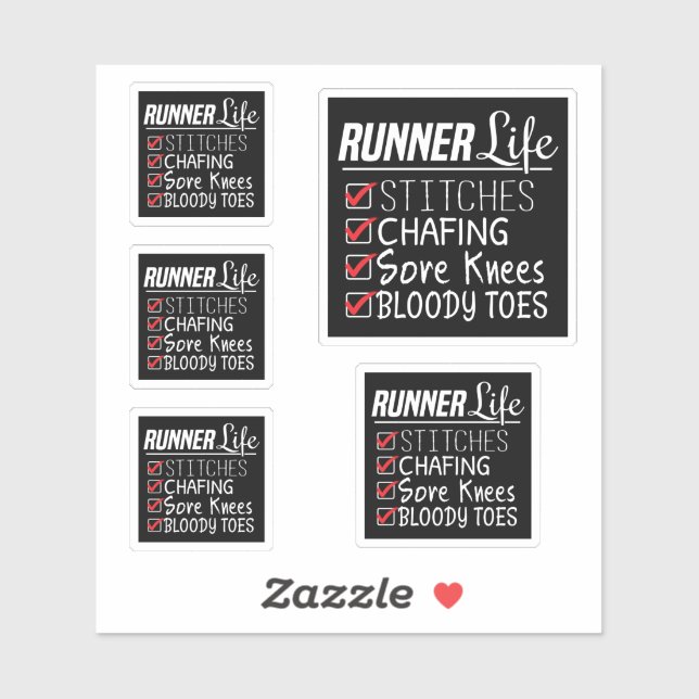 Runner's Life Funny Marathon Running Checklist (Sheet)