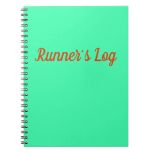 Runner's Log Running Notebook Blue Spiral Journal