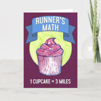 Runner's Math Cupcake Card