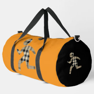 Runners Orange Black Athletic Travel Duffle Bag