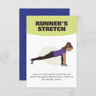Runner's Stretch - Exercise Fitness Card