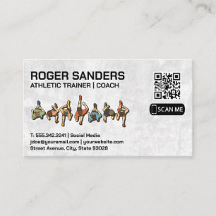 Runners Top View   Coach Trainer Business Card