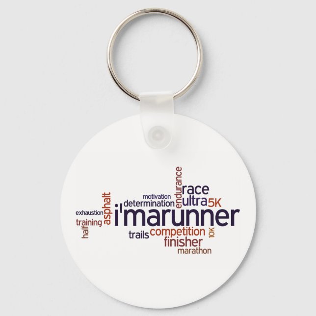Runner's Words Key Ring (Front)