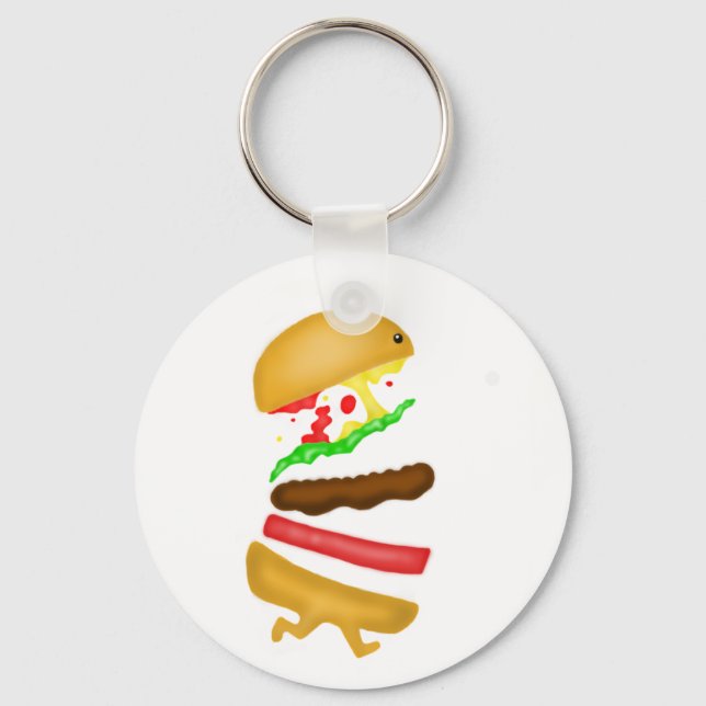 Runnin burger key ring (Front)