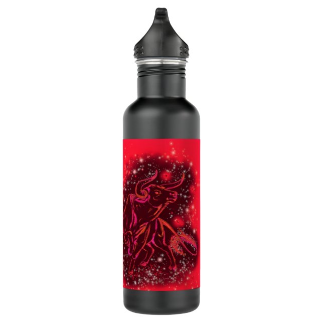Runnin Red Bull Water Bottle - Starry Night (Right)