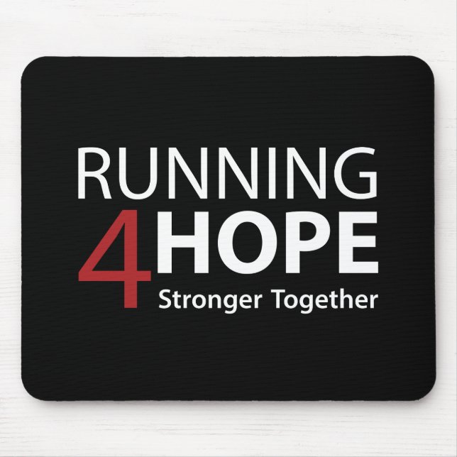 Running4Hope Black Mouse Mat (Front)